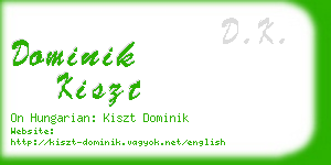 dominik kiszt business card